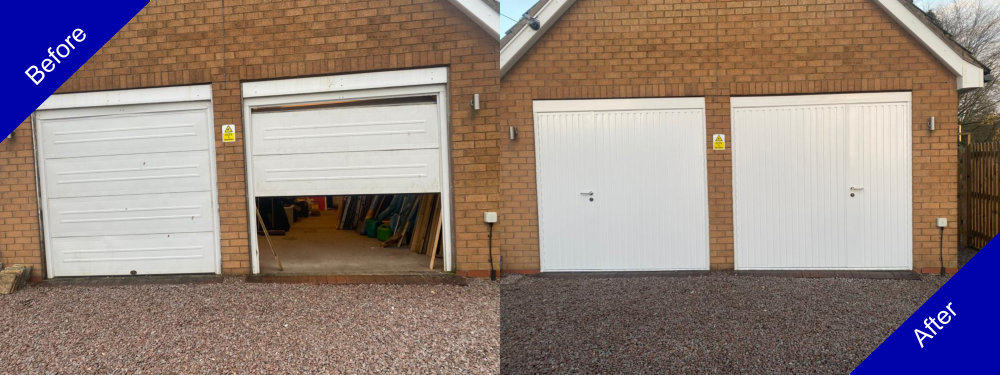 Doulton Doors Garage Door Before and After Photo